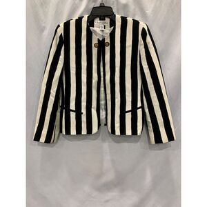 Christian Dior Vintage Striped Blazer Black/White Striped